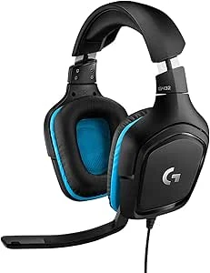 Logitech G432 Gaming Headset, 7.1 surround sound, DTS Headphone:X 2.0, 50mm a...