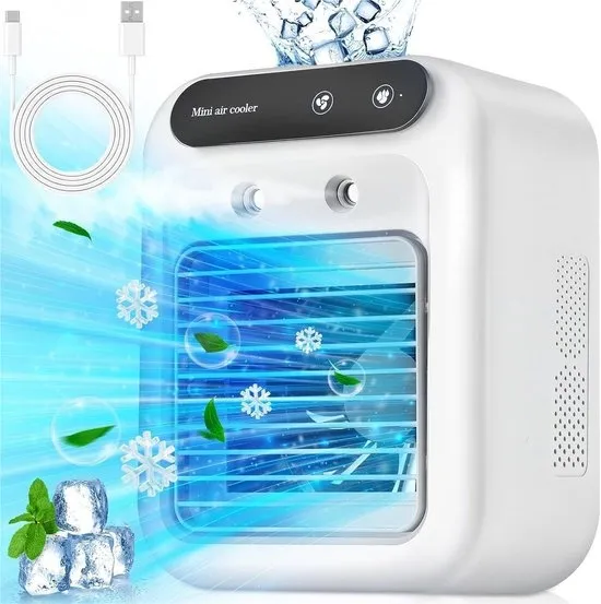 Kleine airco - 1800mAh Draagbare airconditioner - mobiele airco-Mobiele airco...