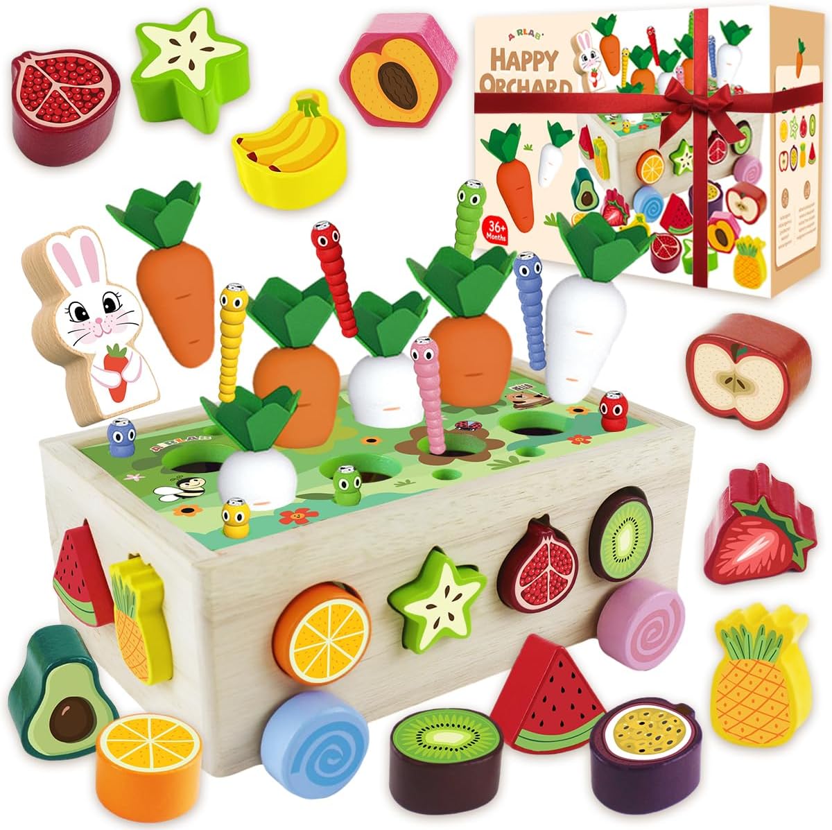 Airlab 7-in-1 Montessori Educatief Speelgoed – Houten Motoriek Spel (1–3 jaar)