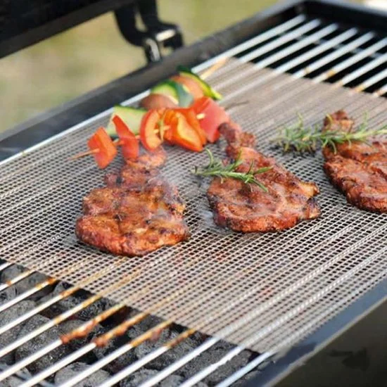 BBQ Grill Mat Set van 2 - Bakmatten voor Perfecte BBQ - Op Maat te Knippen - Nooit Meer een Vies BBQ Rooster